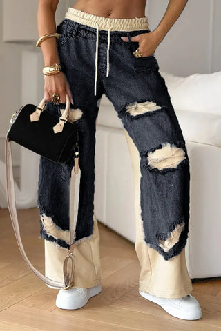 Eleni Ripped Denim Pants