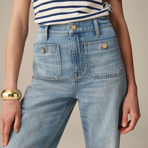 Eleni Tummy Control Sailor Wide Leg Denim