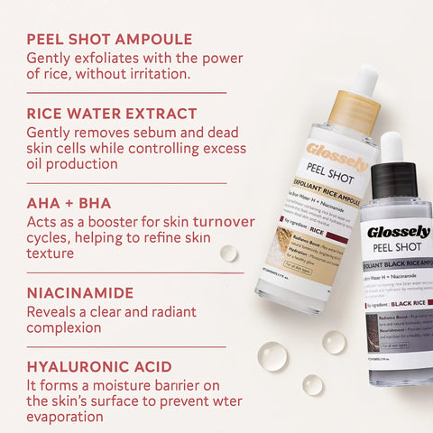 Glossely Peel Shot Glow Rice Ampoule Duo