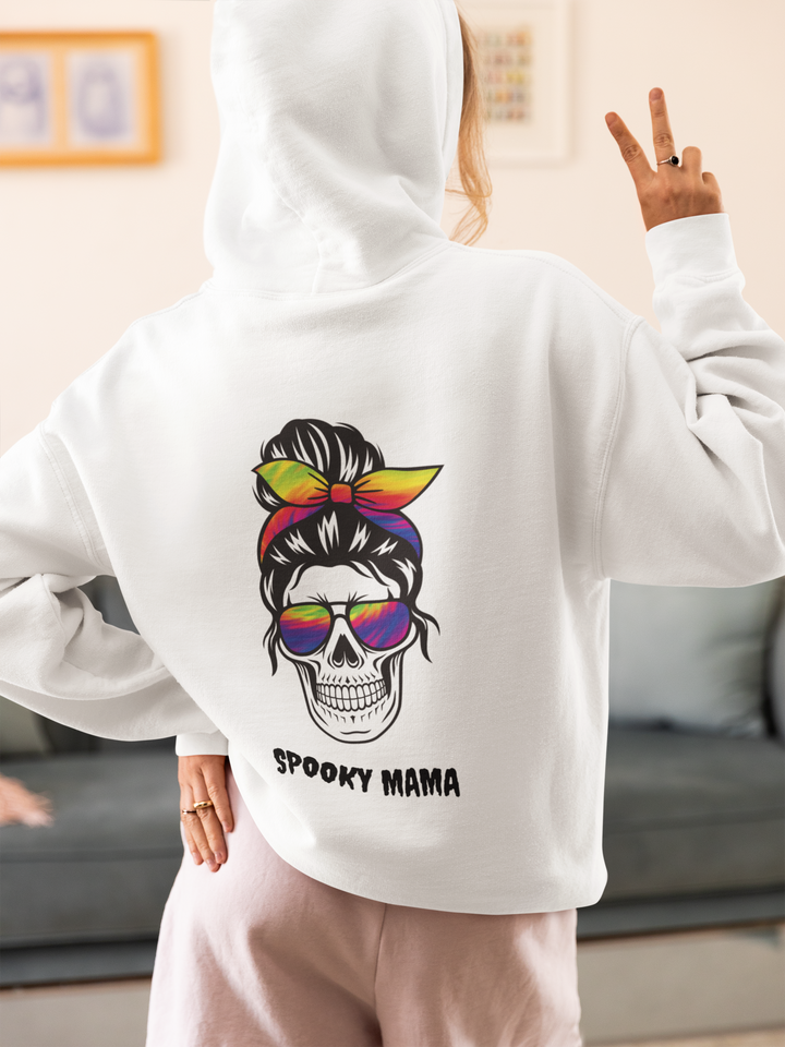 Halloween Spooky Skull Mama bow Unisex Hoodie