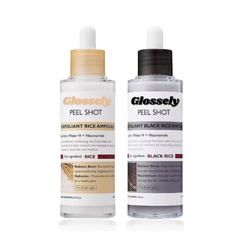 Glossely Peel Shot Glow Rice Ampoule Duo