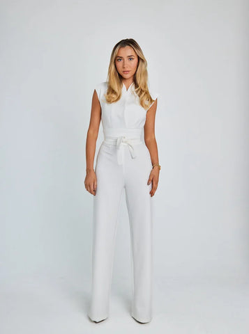 Eleni Sculpting Sleeveless Wide-Leg Jumpsuit