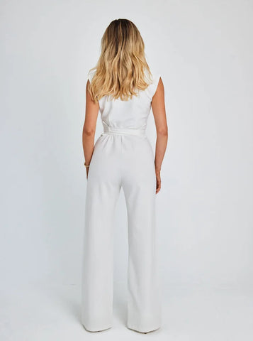 Eleni Sculpting Sleeveless Wide-Leg Jumpsuit